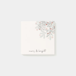 Notas Post-it® Muérdago de Navidad alegre y brillante