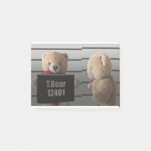 Notas Post-it® Mugabe de oso de Teddy