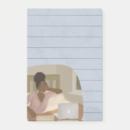 Notas Post-it® Mujer afroamericana estilo de vida lined Sticky