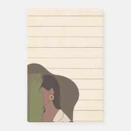 Notas Post-it® Mujer afroamericana estilo de vida lined Sticky