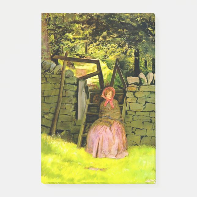 Notas Post-it® Mujer esperando (por John Everett Millais) (Anverso)