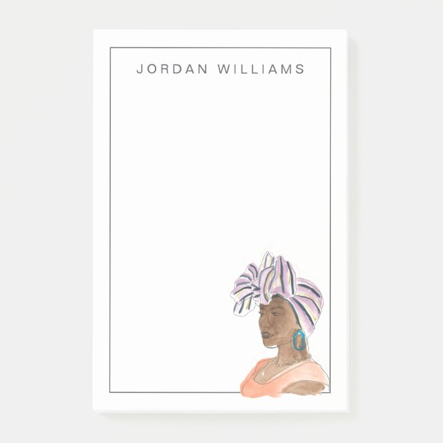 Notas Post-it® Mujer fuerte y hermosa (Anverso)