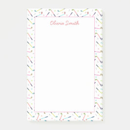 Notas Post-it® Mujeres de patrón de golf personalizado