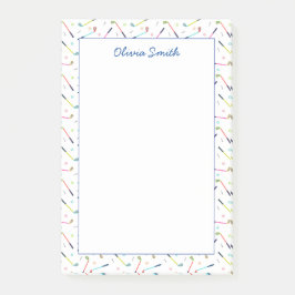 Notas Post-it® Mujeres de patrón de golf personalizado
