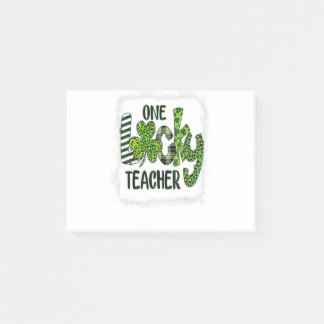 Notas Post-it® Mujeres Shamrock, profesora afortunada St Patrick