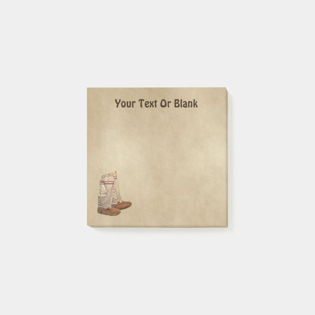 Notas Post-it® Mukluks sobre papel antiguo (Anverso)