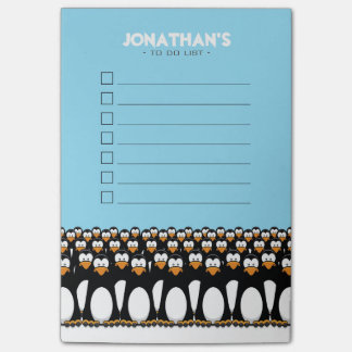 Notas Post-it® Multitud de graciosos pingüinos Personalizados en 