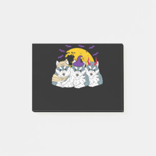Notas Post-it® Mummy witch siberian husky dog regalo de hallowe