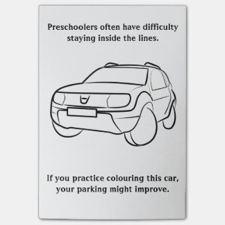 Notas Post-it® Mún trabajo del estacionamiento