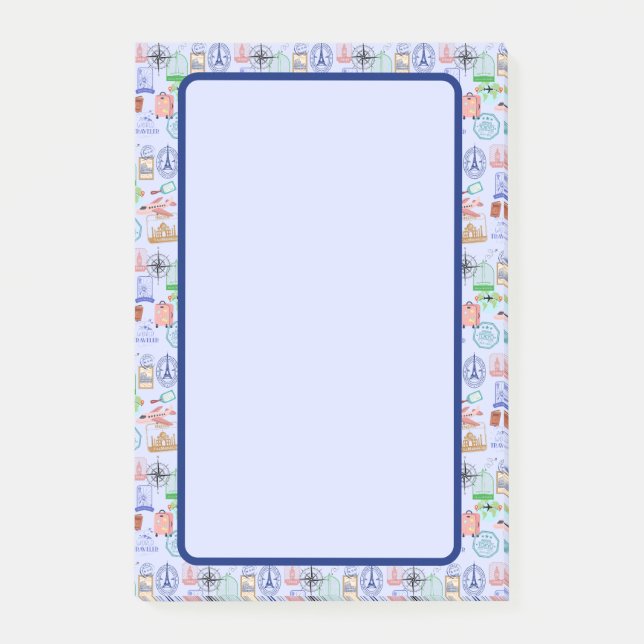 Notas Post-it® Mundo adorable viajero collage (Anverso)