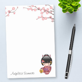 Notas Post-it® Muñeca Sakura Kokeshi - Chica Kimono Geisha
