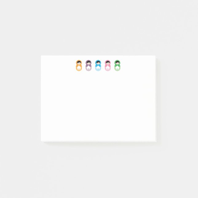 Notas Post-it® Muñecas Matryoshka (Anverso)