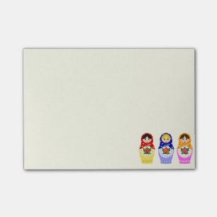 Notas Post-it® Muñecas rusas del matryoshka