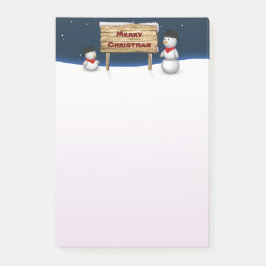 Notas Post-it® Muñecos de nieve lindos deseando Feliz Navidad
