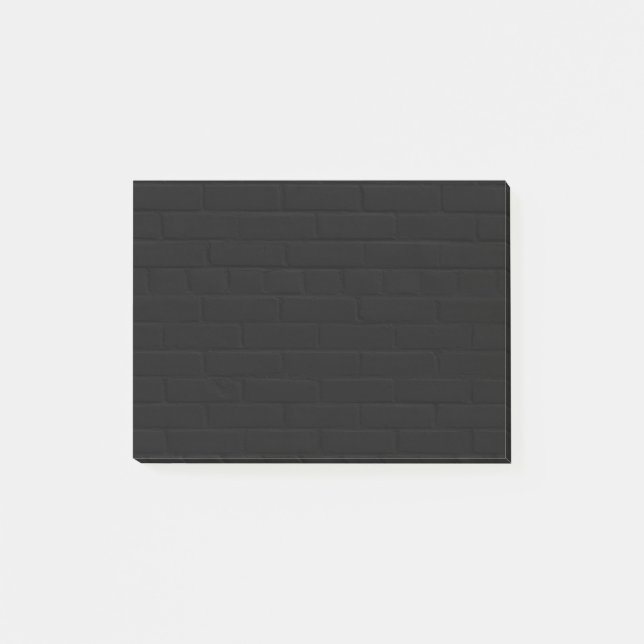 Notas Post-it® Muro de ladrillo negro (Anverso)