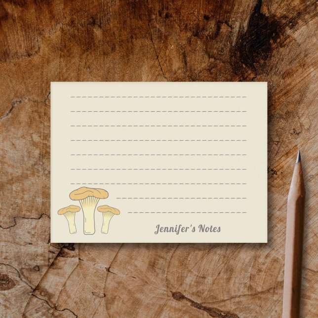 Notas Post-it® Mushroom Botanelle (Botanical Chanterelle Mushroom Post-it Notes)