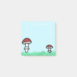 Notas Post-it® Mushroom Gnome with Mushroom Post It Notes