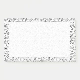 Notas Post-it® Music Musical Notes Black and White