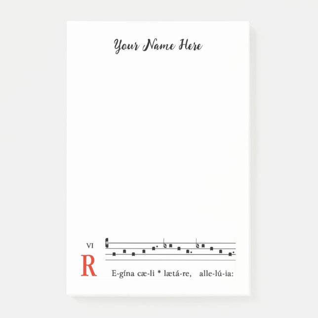Notas Post-it® Música clásica cantante gregoriana católica (Anverso)