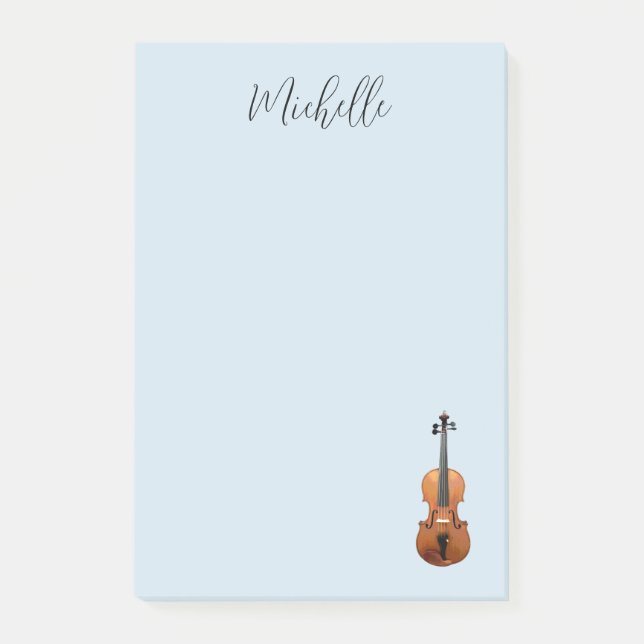 Notas Post-it® Música clásica violín azul (Anverso)