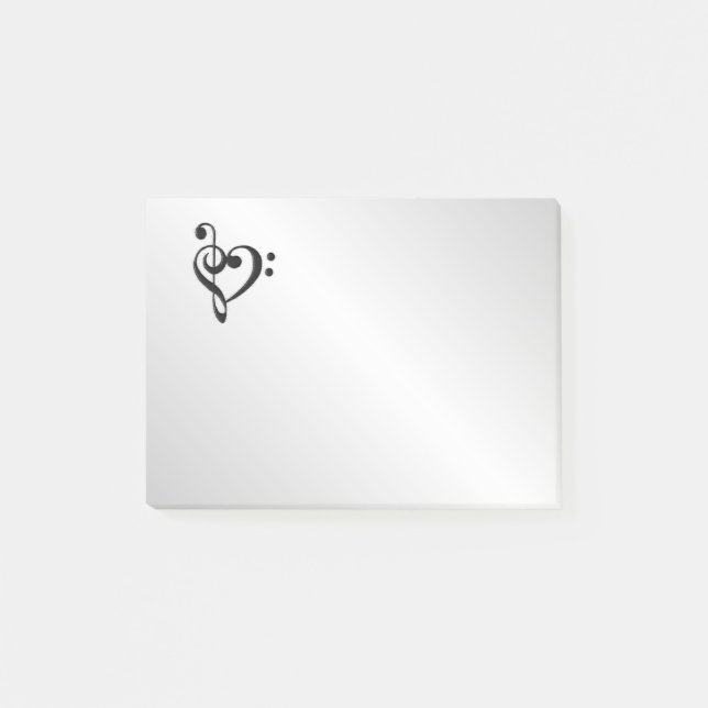 Notas Post-it® Música Clef Heart (Anverso)