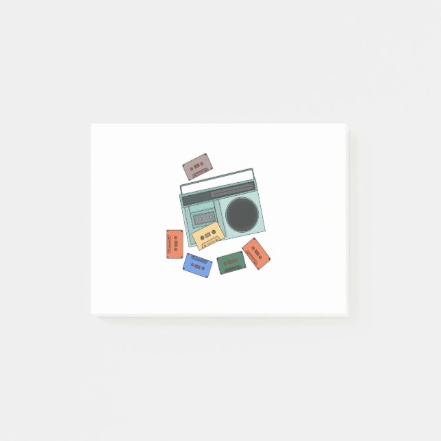 Notas Post-it® Música de Retro Vintage 80 (Anverso)
