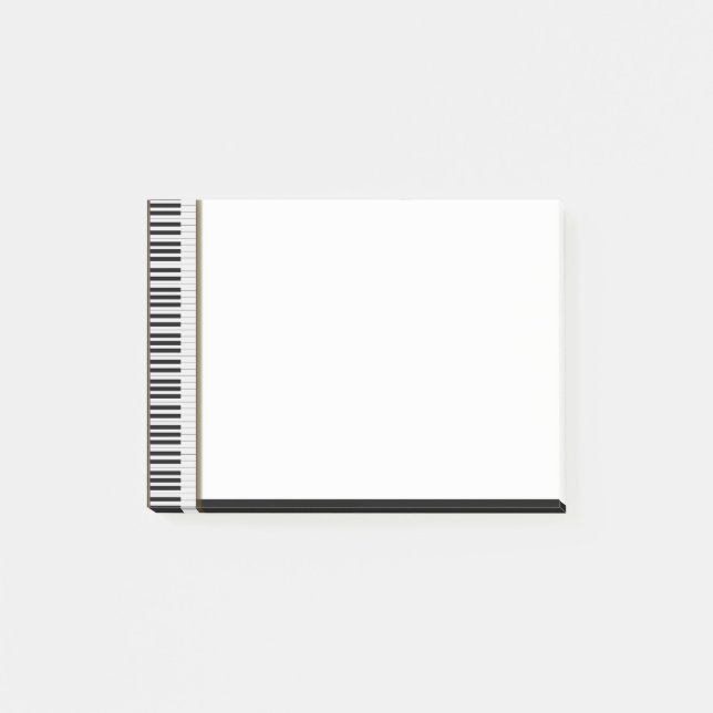 Notas Post-it® Música musical del teclado del piano (Anverso)