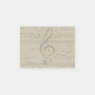 Notas Post-it® Musical Treble Clef Sheet Music Classic