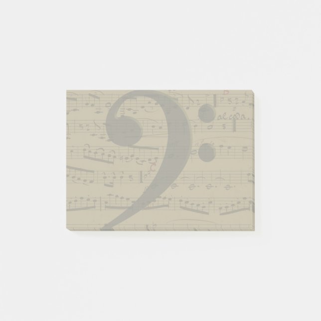 Notas Post-it® Musical Treble Clef Sheet Music Classic (Anverso)