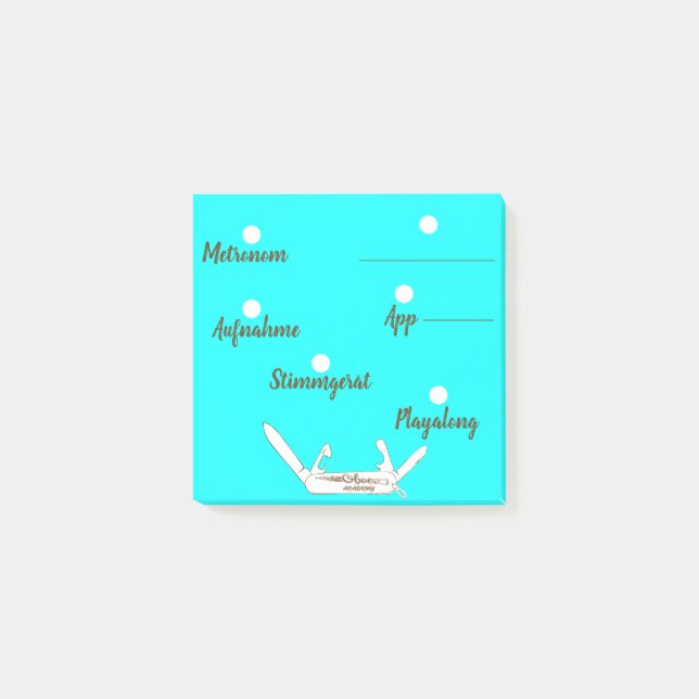 Notas Post-it® Musikunterricht - Instrumentalunterricht - mit Was (Anverso)