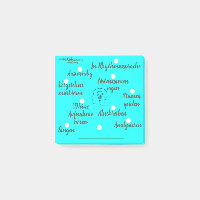 Notas Post-it® Musikunterricht - Instrumentalunterricht - ohne (Anverso)