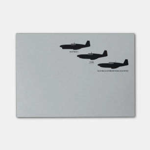 Notas Post-it® Mustango norteamericano P-51 de la Segunda Guerra