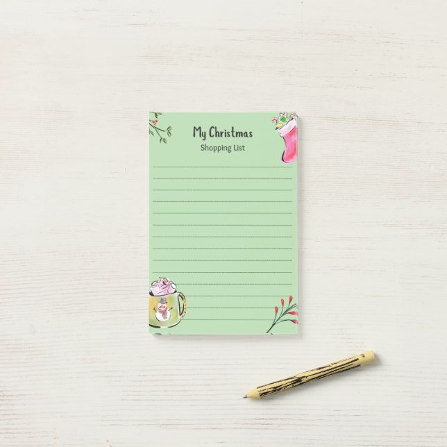 Notas Post-it® My Christmas List (Escritorio)