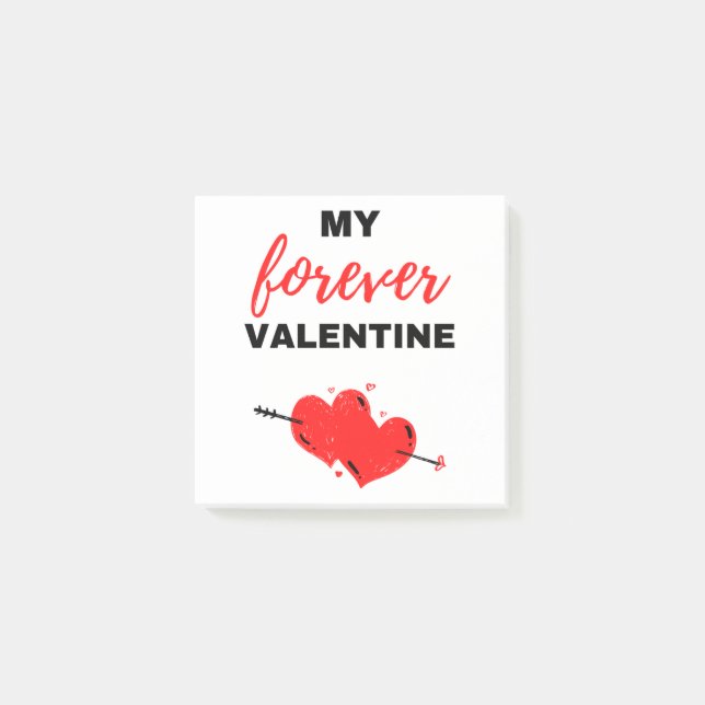 Notas Post-it® My Forever Valentine Black (Anverso)