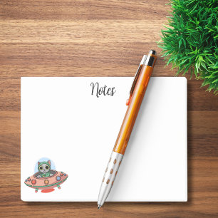 Notas Post-it® Nacido de gato y nave espacial de OVNI, nombre per