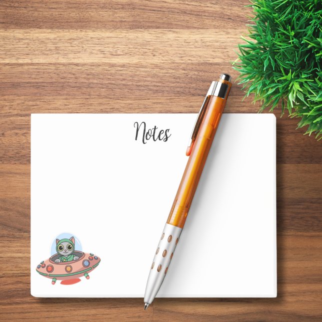 Notas Post-it® Nacido de gato y nave espacial de OVNI, nombre per (Subido por el creador)