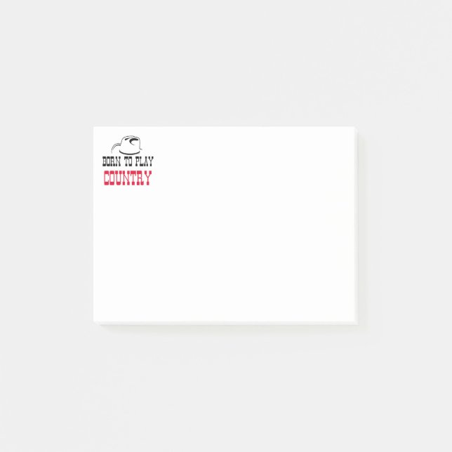 Notas Post-it® Nacido para jugar al campo (Anverso)