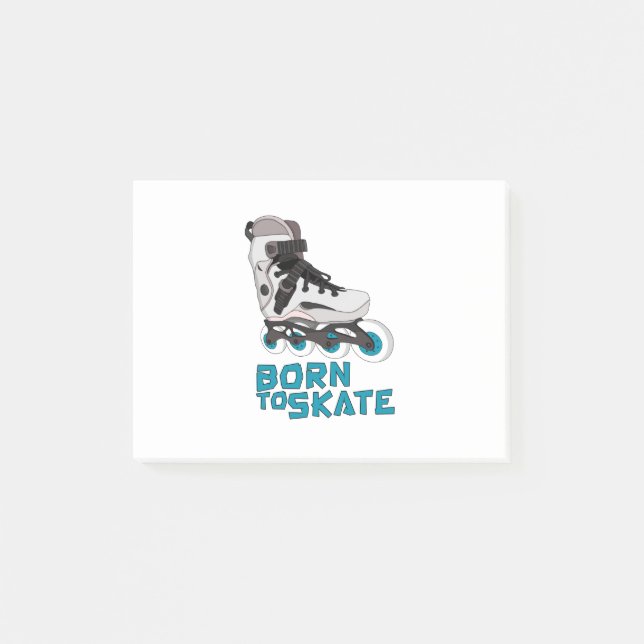 Notas Post-it® Nacido para patinar (Anverso)