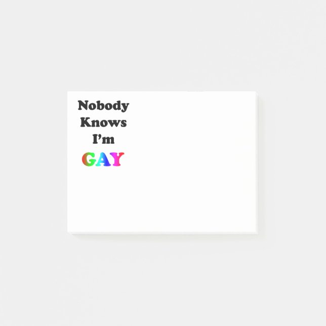 Notas Post-it® Nadie sabe que soy gay (Anverso)