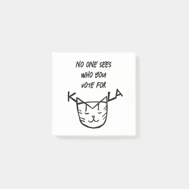 Notas Post-it® "Nadie ve por quién votas" (Anverso)