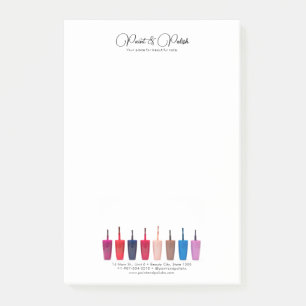Notas Post-it® Nail Polaco Color Set Nail Salon