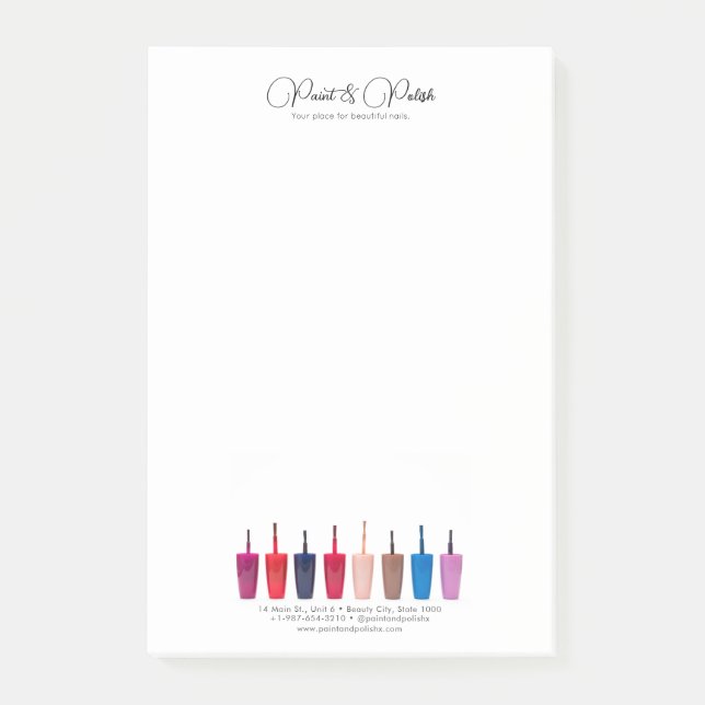 Notas Post-it® Nail Polaco Color Set Nail Salon (Anverso)