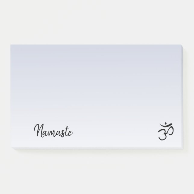 Notas Post-it® Namaste Om Symbol Pale Purple Yoga Studio (Anverso)