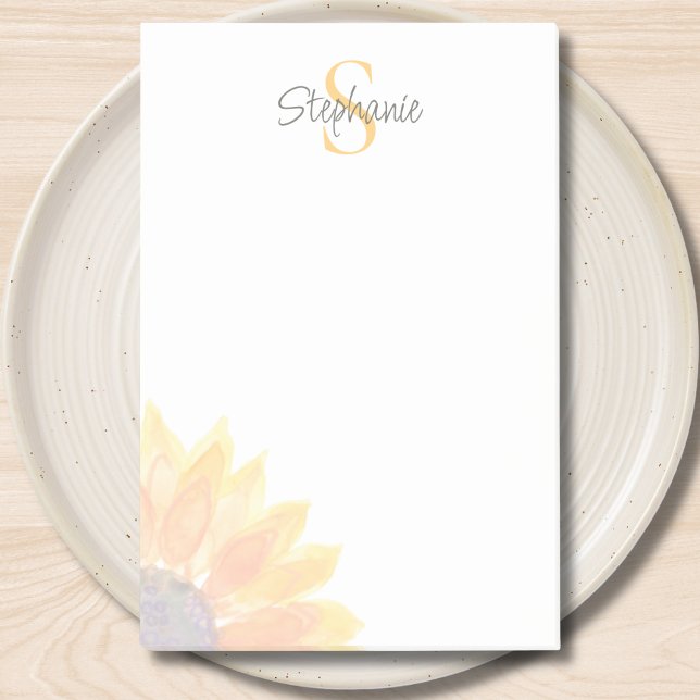 Notas Post-it® Name Monogram Sunflower (Subido por el creador)