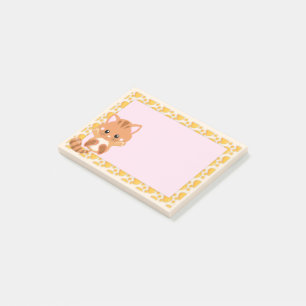 Notas Post-it® Naranja Adorable Tabby Tiger Kitten