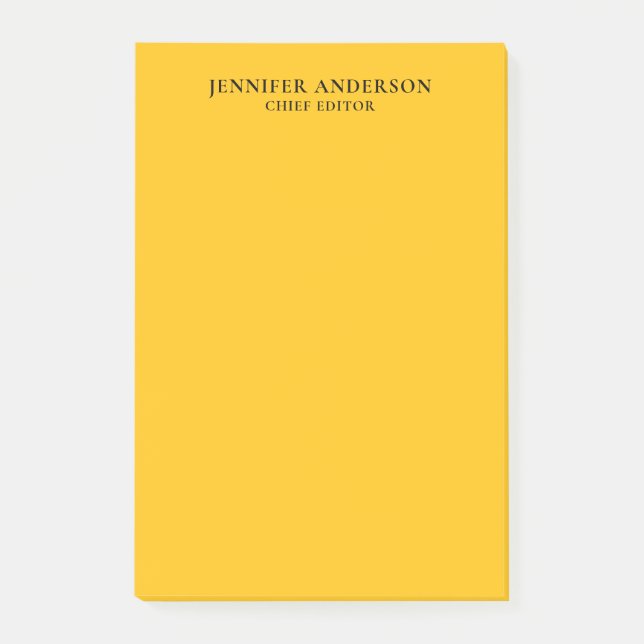 Notas Post-it® Naranja Amarillo Profesional Moderno Plano Minimal (Anverso)