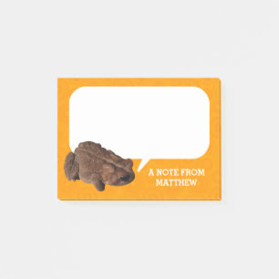 Notas Post-it® Naranja Americano de Fotografía de Toad Personali