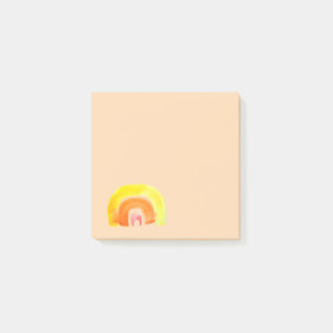 Notas Post-it® Naranja Amo arcoiris acuarela