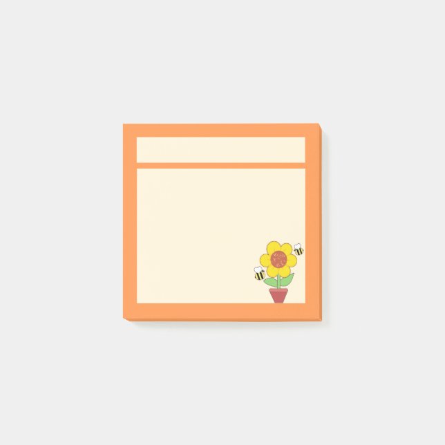 Notas Post-it® Naranja Brillante Y Girasol Amarillo (Anverso)