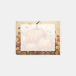 Notas Post-it® Naranja Calabazas Rustic Otoño